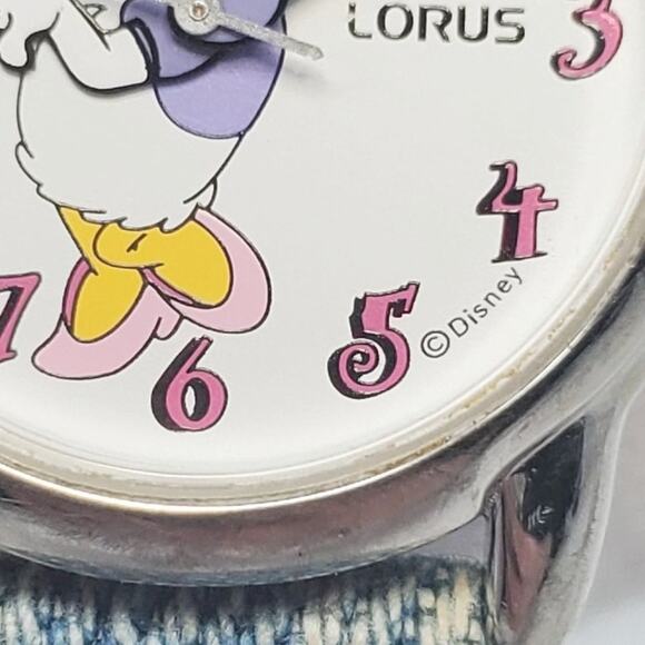 Disney X Lorus Daisy Duck ULTRA RARE VTG Denim Watch  H2F main image 13
